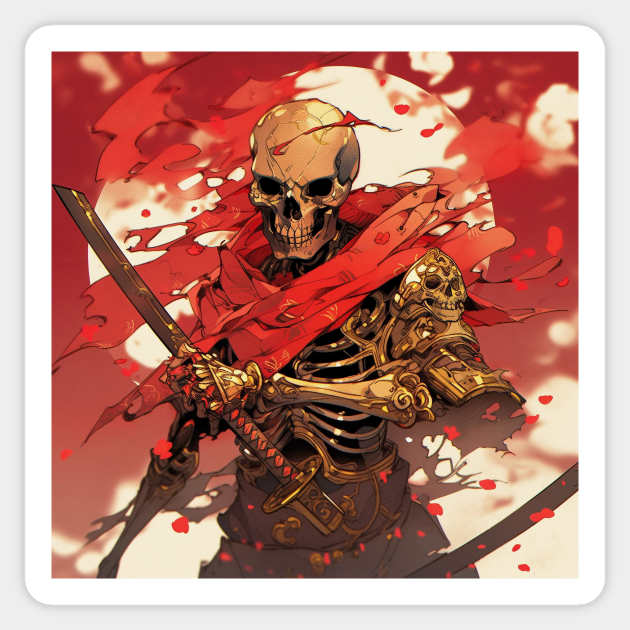 Skeleton Warrior Sticker by taoistviking